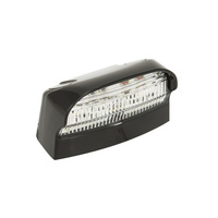 LED Licence plate lamp with black housing, 12 - 24V